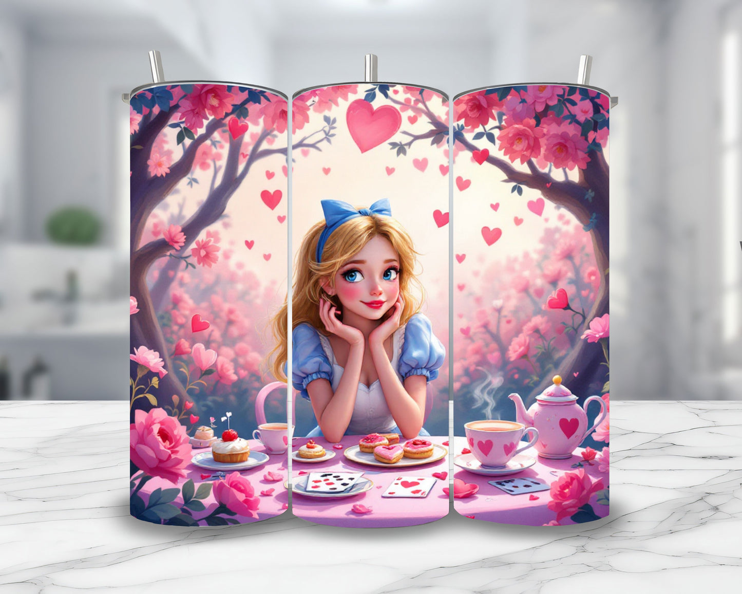 Alice - Thermos en acier inoxydable 600ml | St Valentin Thermos inoxydable Disney Shop | Anylem Beauty