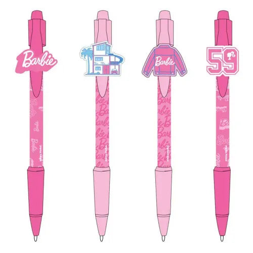 Barbie - Lot de 4 stylos Papeterie Mastoys