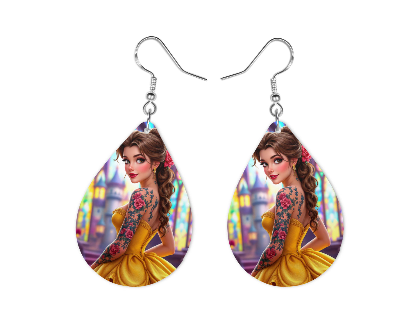 Belle - Personnalisation | Tatouages Personnalisation Disney Shop | Anylem Beauty Boucle d’oreilles