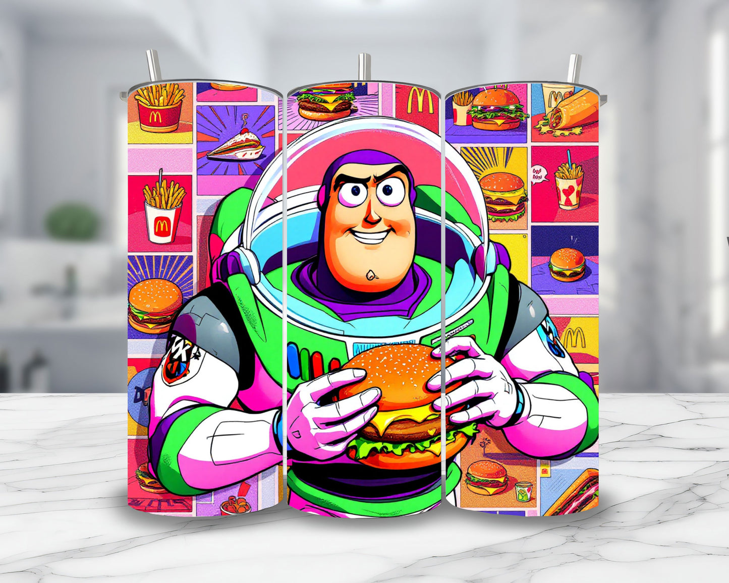 Buzz l'éclair - Thermos en acier inoxydable 600ml | Fastfood Thermos inoxydable Disney Shop | Anylem Beauty