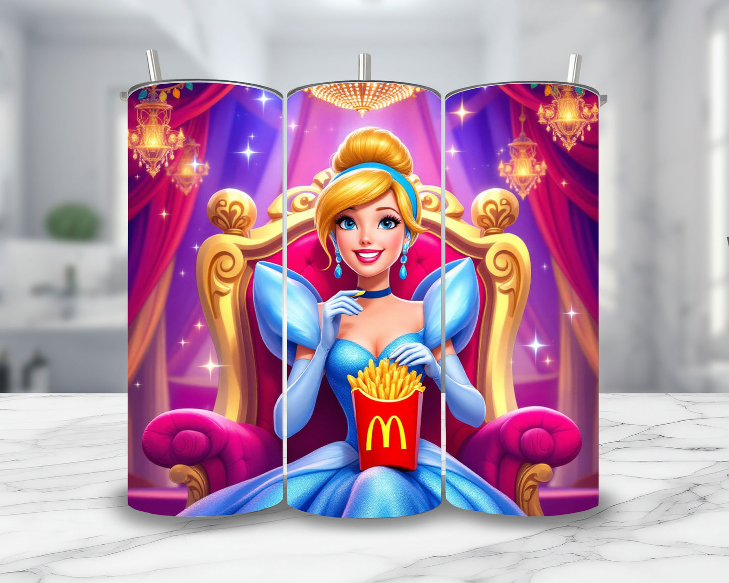 Cendrillon - Thermos en acier inoxydable 600ml | Fastfood Thermos inoxydable Disney Shop | Anylem Beauty