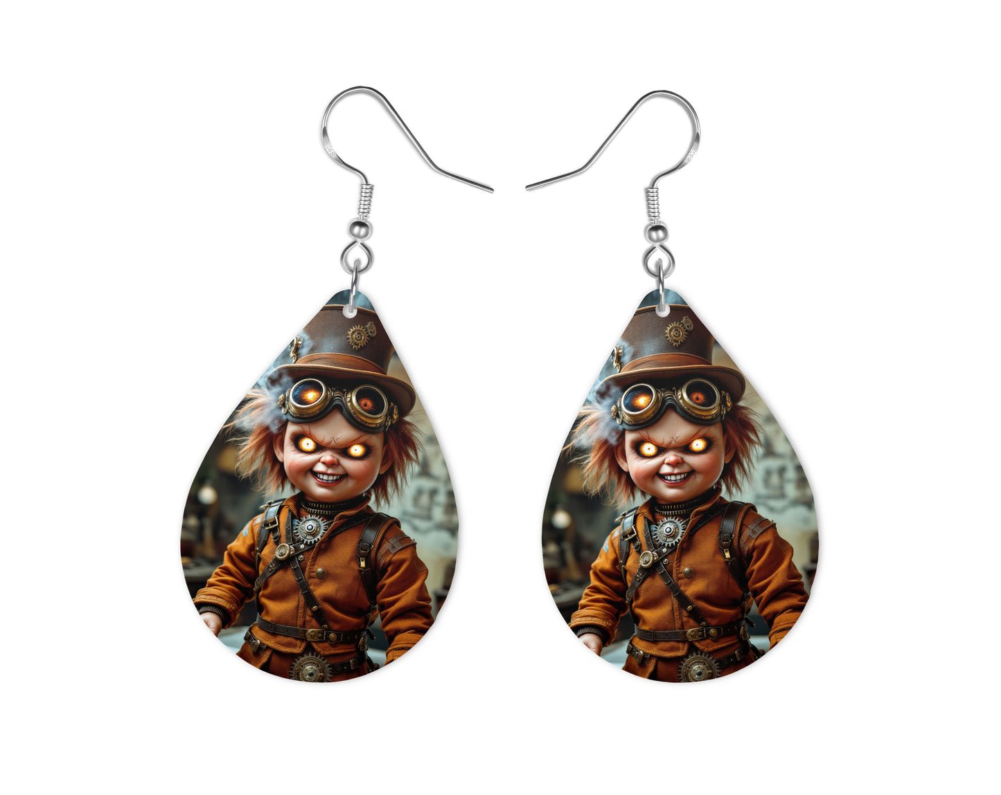 Chucky - Personnalisation | Steampunk Personnalisation Disney Shop | Anylem Beauty Boucle d’oreilles