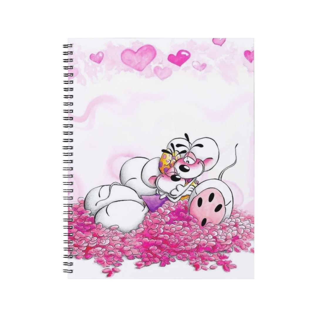 Diddl & Diddlina - Carnet spirale A5 | Love Carnets et bloc-notes Disney Shop | Anylem Beauty