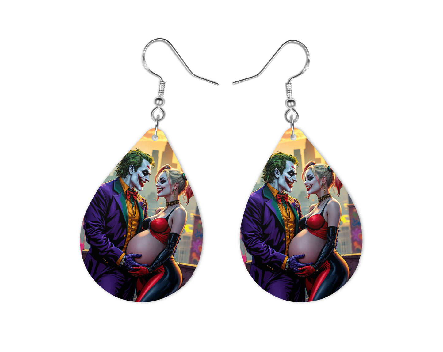 Harley Quinn x Joker - Personnalisation | Grossesse Personnalisation Disney Shop | Anylem Beauty Boucle d’oreilles