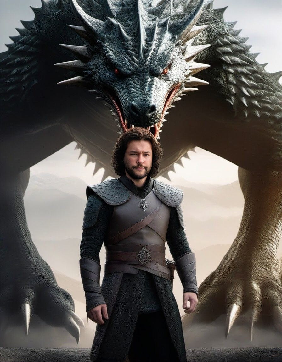 Thème Homme Dragon - Cadre IA A4 Cadres photo Anylem Beauty