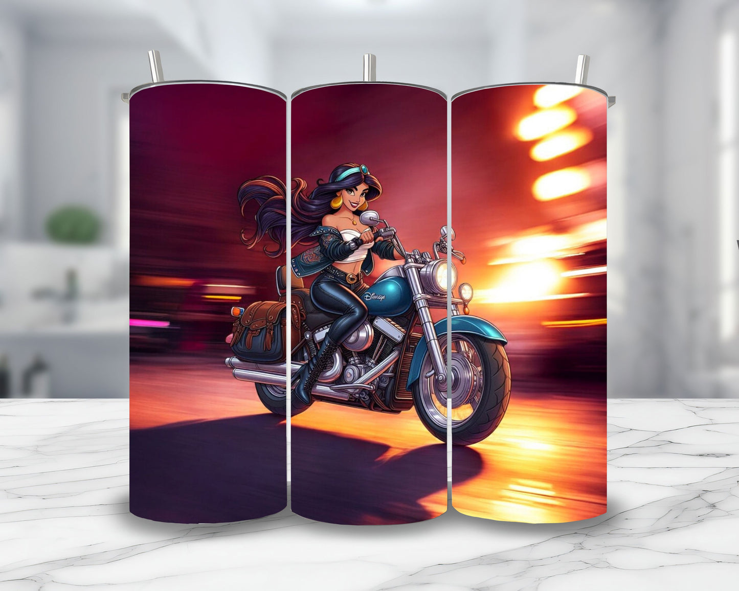 Jasmine - Thermos en acier inoxydable 600ml | Biker Thermos inoxydable Disney Shop | Anylem Beauty