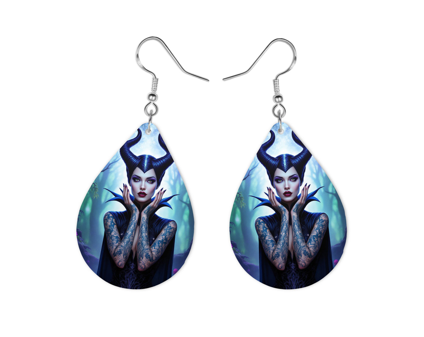 Maléfique - Personnalisation | Tatouages Personnalisation Disney Shop | Anylem Beauty Boucle d’oreilles
