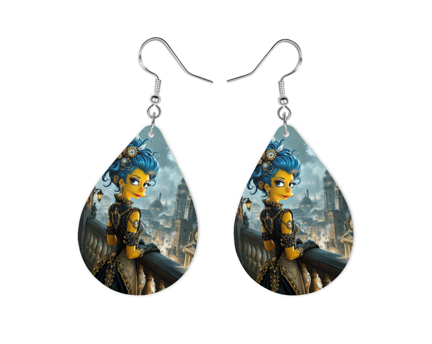 Marge Simpsons - Personnalisation | Steampunk Personnalisation Disney Shop | Anylem Beauty Boucle d’oreilles