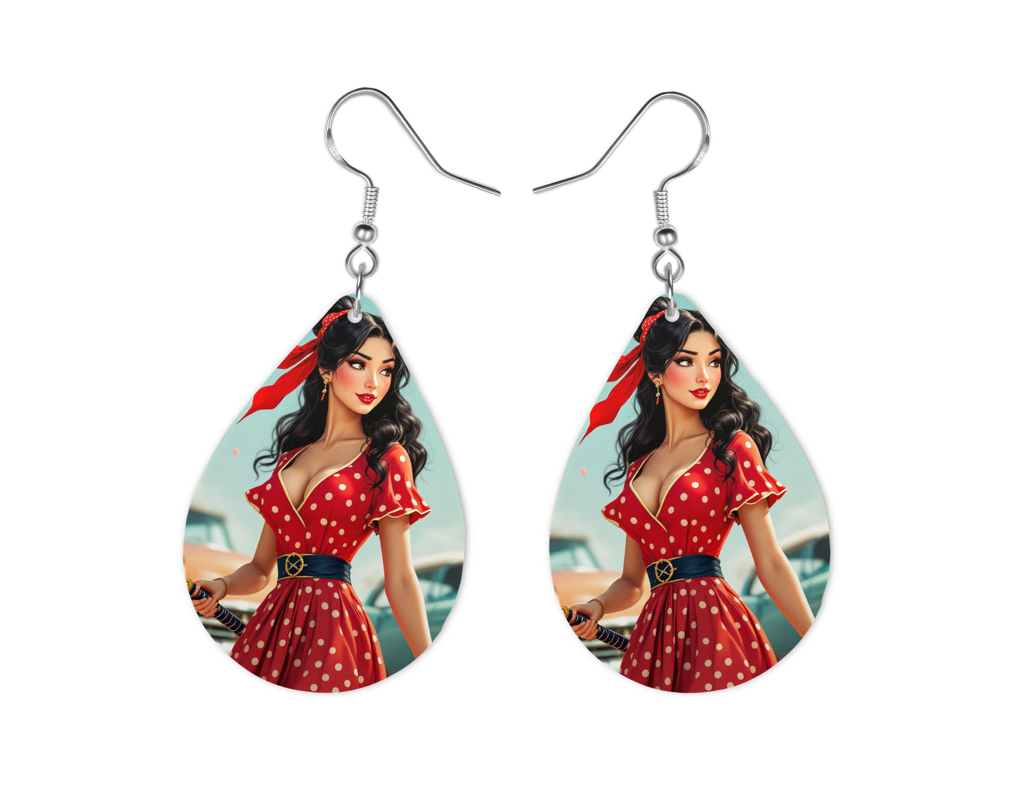 Mulan - Personnalisation | Rockabilly Personnalisation Disney Shop | Anylem Beauty Boucle d’oreilles