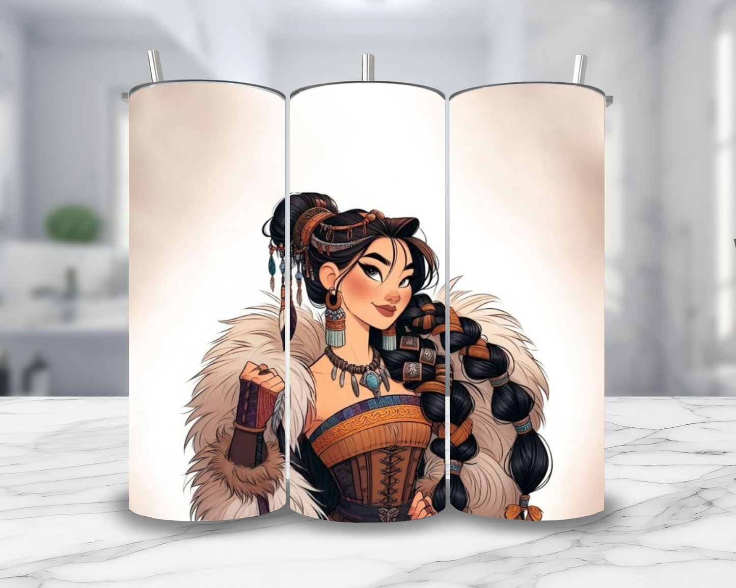 Mulan - Thermos en acier inoxydable 600ml | Viking Thermos inoxydable Disney Shop | Anylem Beauty