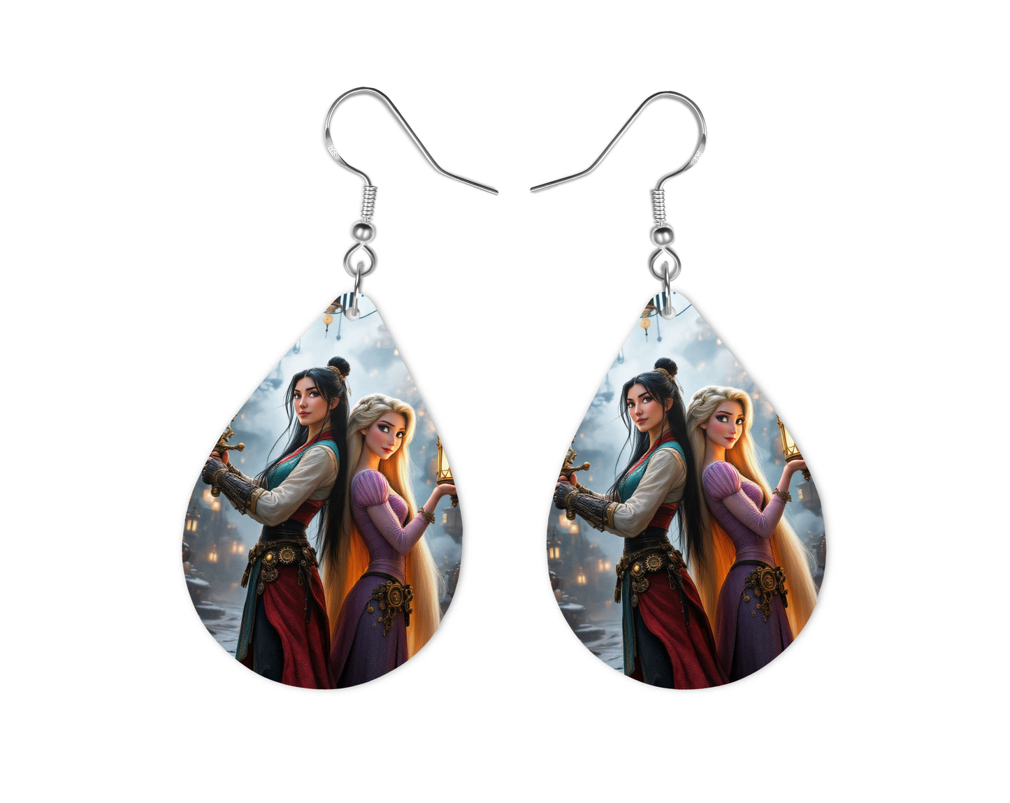 Mulan x Raiponce - Personnalisation | Steampunk Personnalisation Disney Shop | Anylem Beauty Boucle d’oreilles