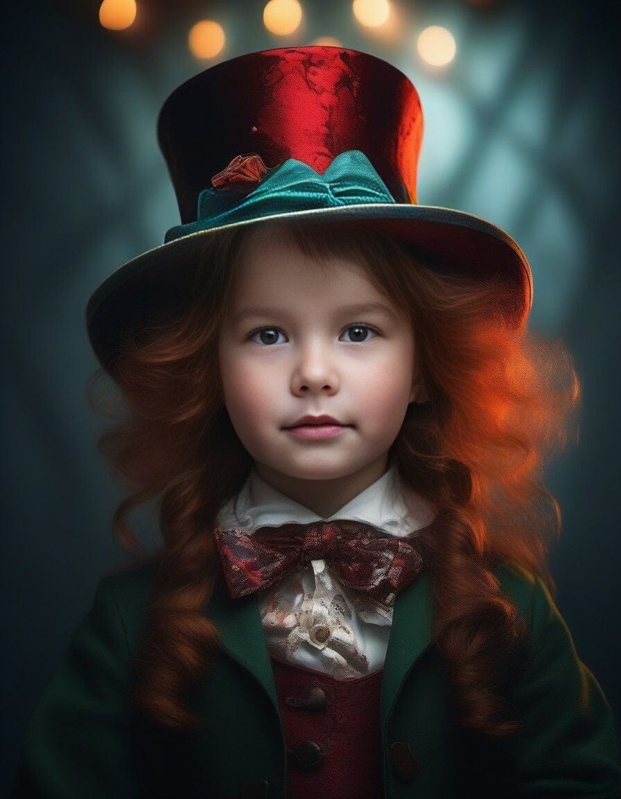 Thème Petit Chapelier - Cadre IA A4 (Petite Fille) Cadres photo Anylem Beauty