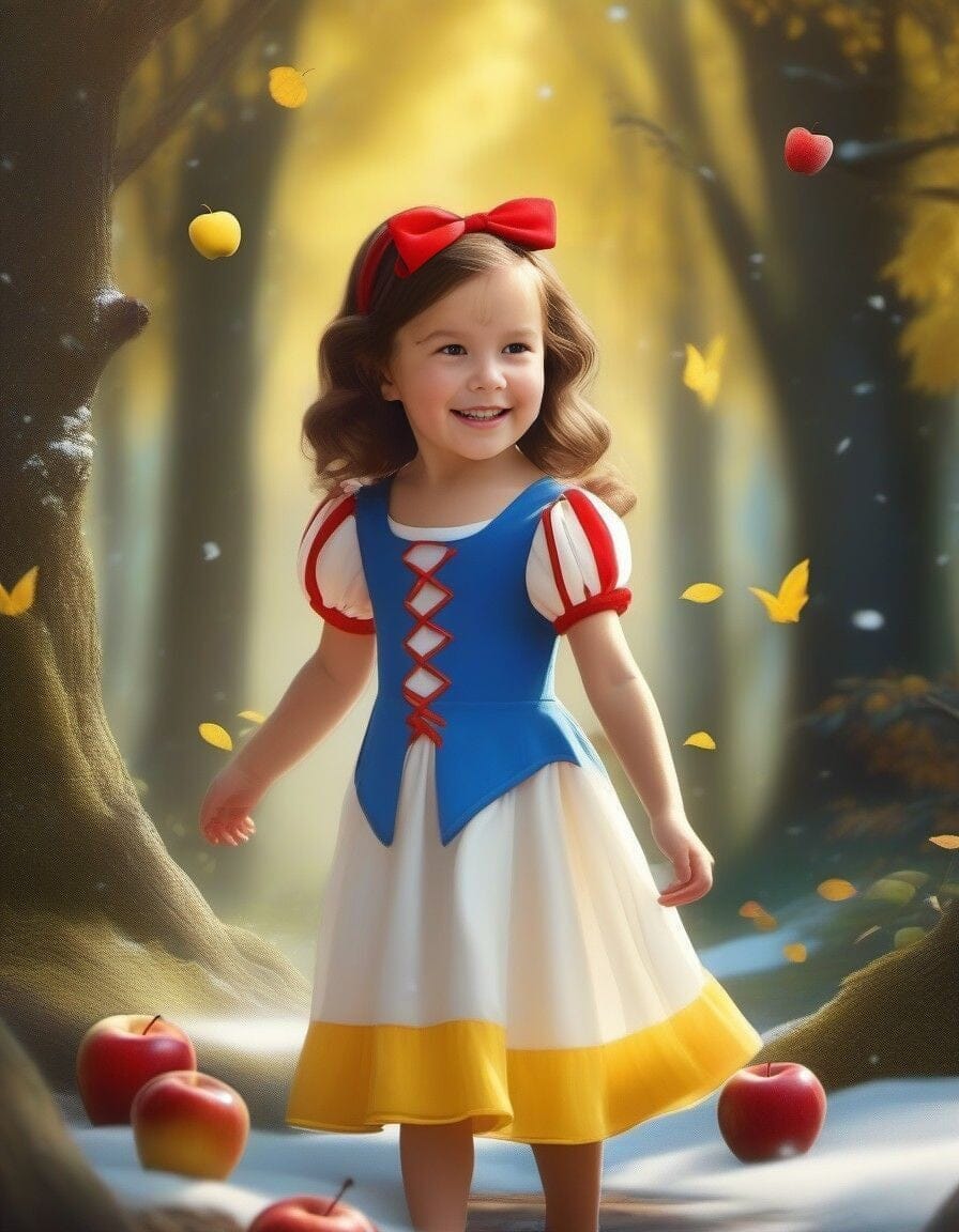 Thème Pommier - Cadre IA A4 (Petite Fille) Cadres photo Anylem Beauty