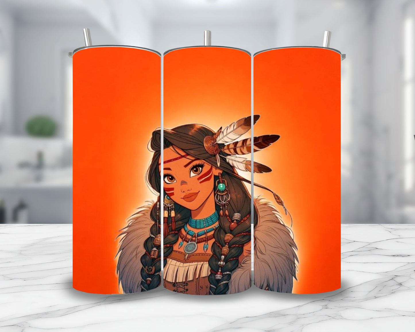 Pocahontas - Thermos en acier inoxydable 600ml | Viking Thermos inoxydable Disney Shop | Anylem Beauty