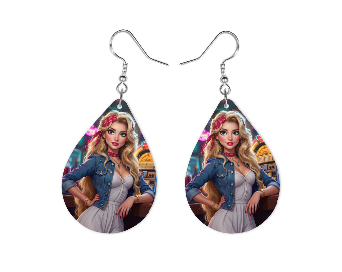 Raiponce - Personnalisation | Rockabilly Personnalisation Disney Shop | Anylem Beauty Boucle d’oreilles