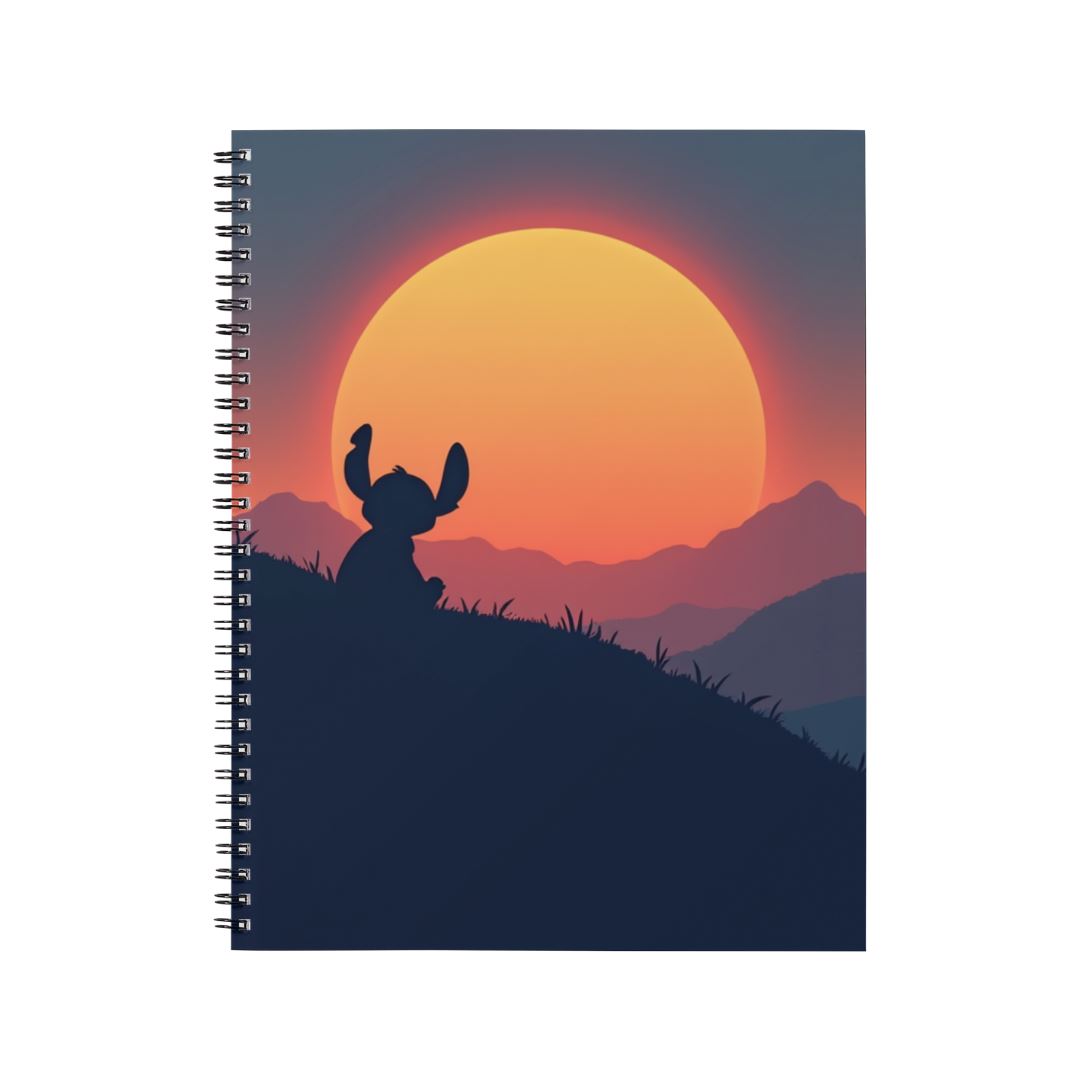 Stitch - Carnet spirale A5 | Couché de soleil Carnets et bloc-notes Disney Shop | Anylem Beauty