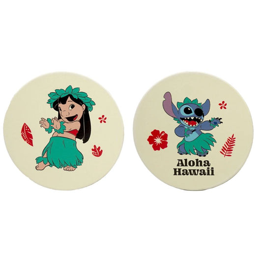 Stitch - Lot de 2 sous de Verres Arts de la Table Half Moon Bay