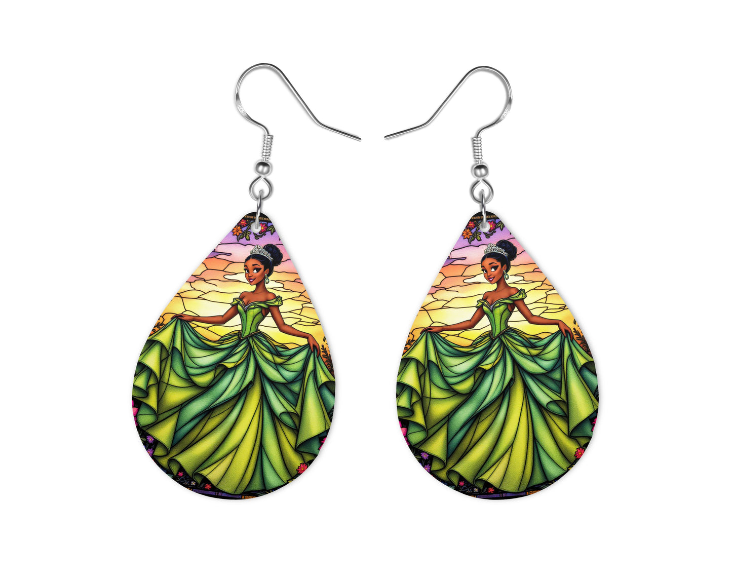 Tiana - Personnalisation | Vitraux Personnalisation Disney Shop | Anylem Beauty Boucle d’oreilles