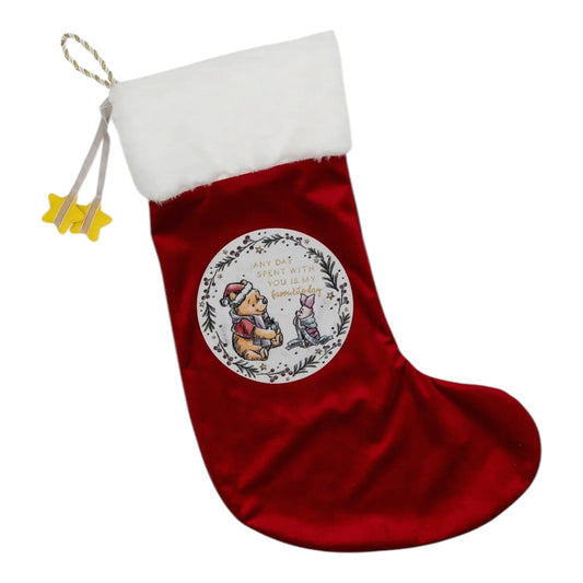 Winnie l'ourson - Chaussette de Noël en velours Chaussettes de Noël WIDDOP and Co.