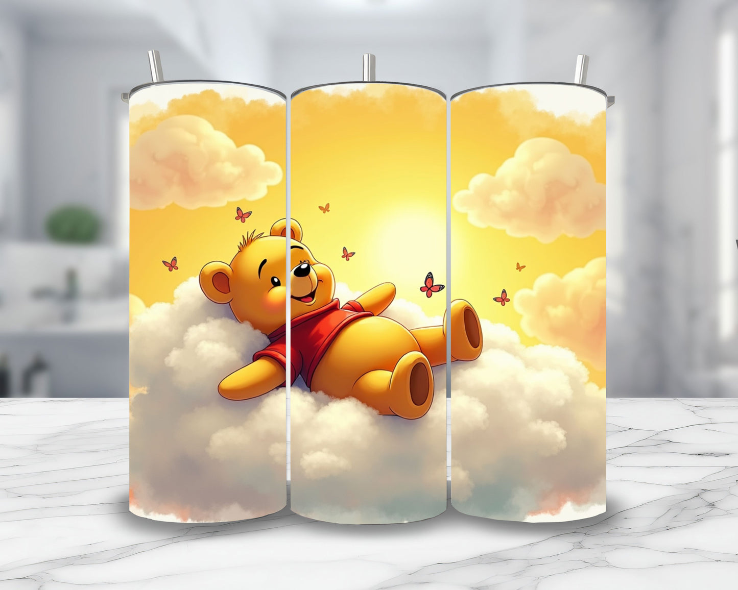 Winnie - Thermos en acier inoxydable 600ml | Nuage de miel Thermos inoxydable Disney Shop | Anylem Beauty