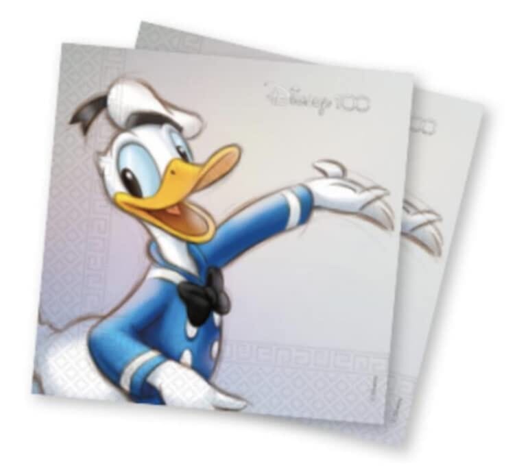 100th - Lot de 20 Serviettes de Table + 8 assiettes jetables Arts de la Table Disney 