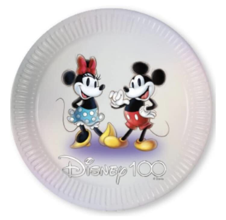 100th - Lot de 20 Serviettes de Table + 8 assiettes jetables Arts de la Table Disney 