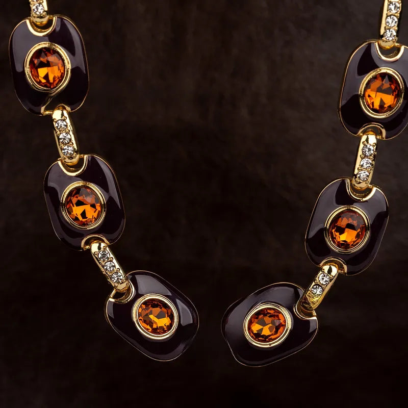 Collier - Bohème en alliage avec incrustation en strass
