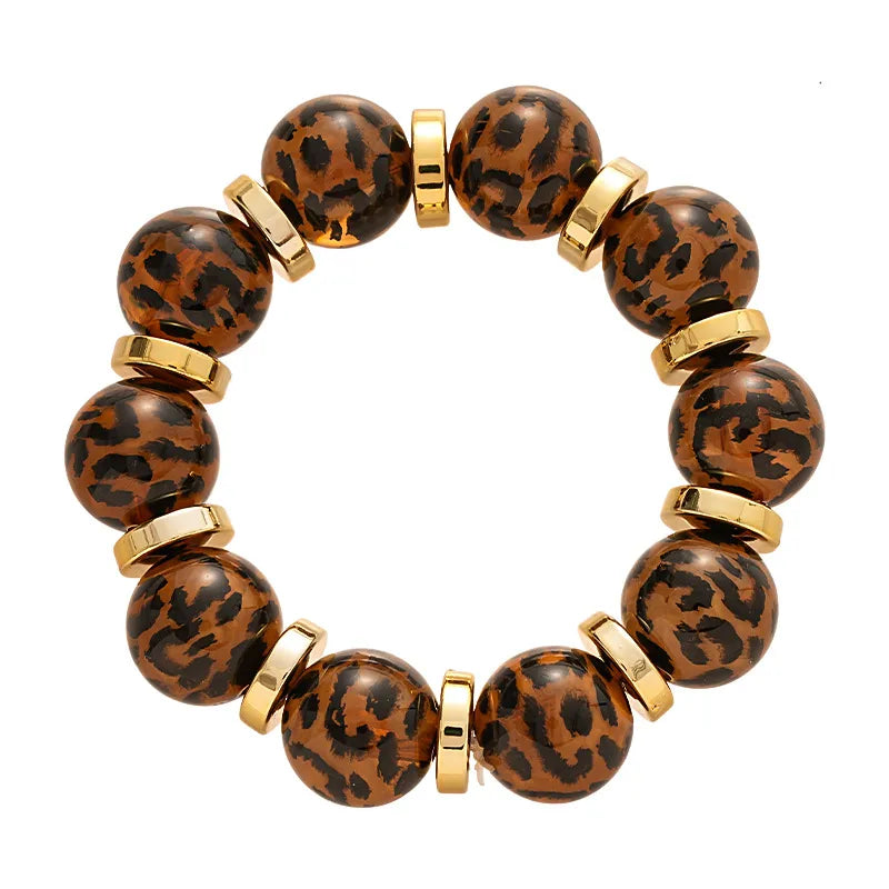Bracelet - Boules léopard