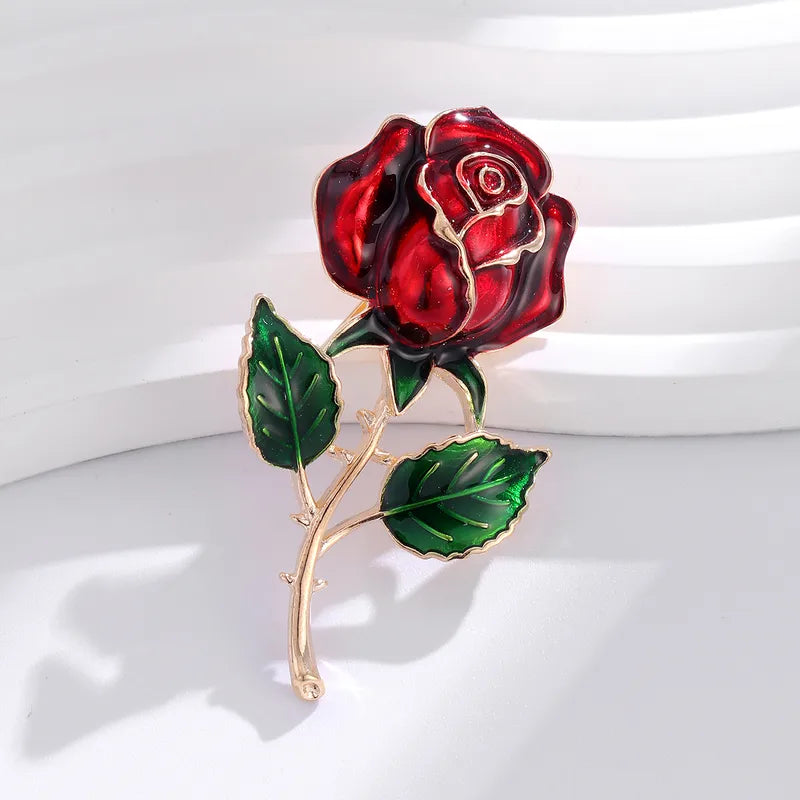 Broche - Rose en alliage