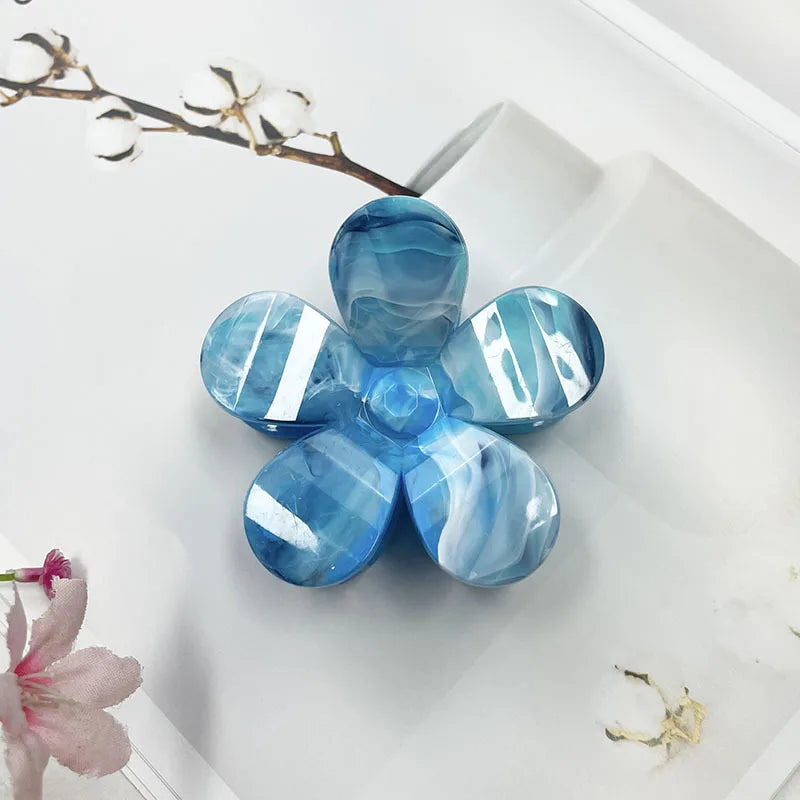 Pince à cheveux - Fleur bleue royale