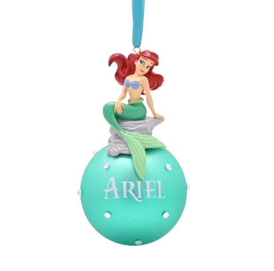 Ariel - Boule en verre de Noël avec cristaux