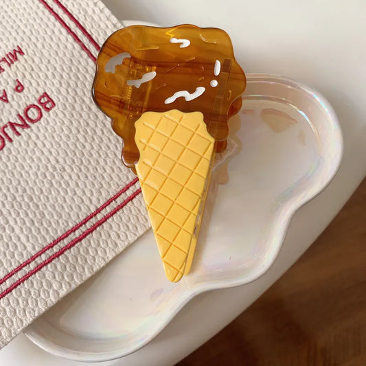 Pince à cheveux - Glace au chocolat