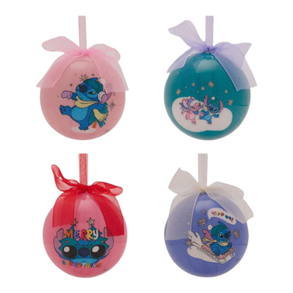 Stitch - Lot de 4 boules de Noël