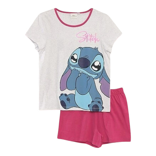 Stitch - Pyja-Short ENFANT Fushia et Blanc