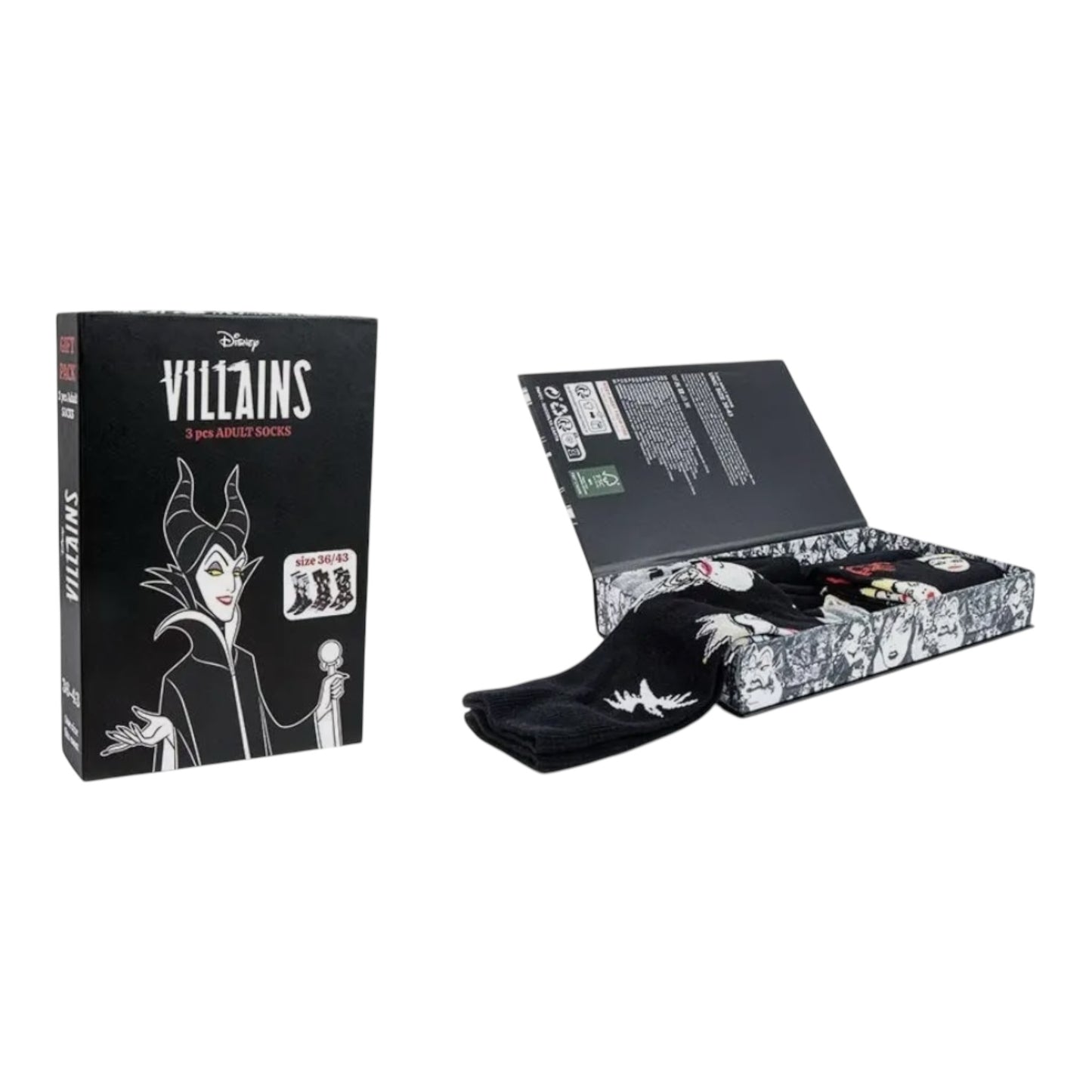 Villains - Box 3 chaussettes hautes | TU 36/43