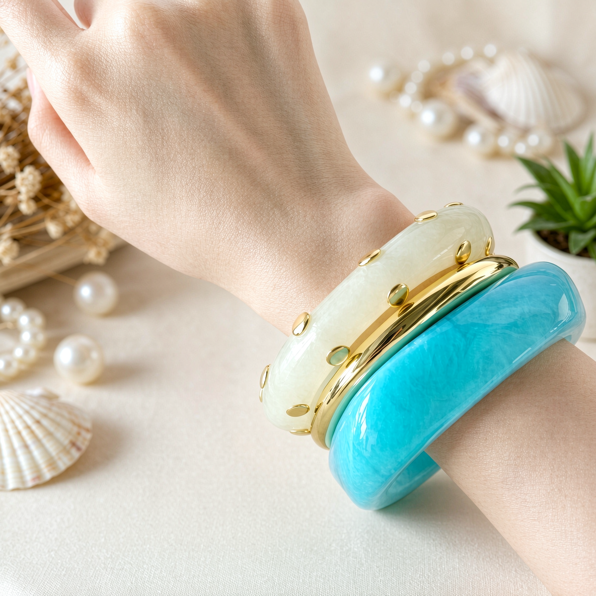 Bracelets - 3 bracelets en résine