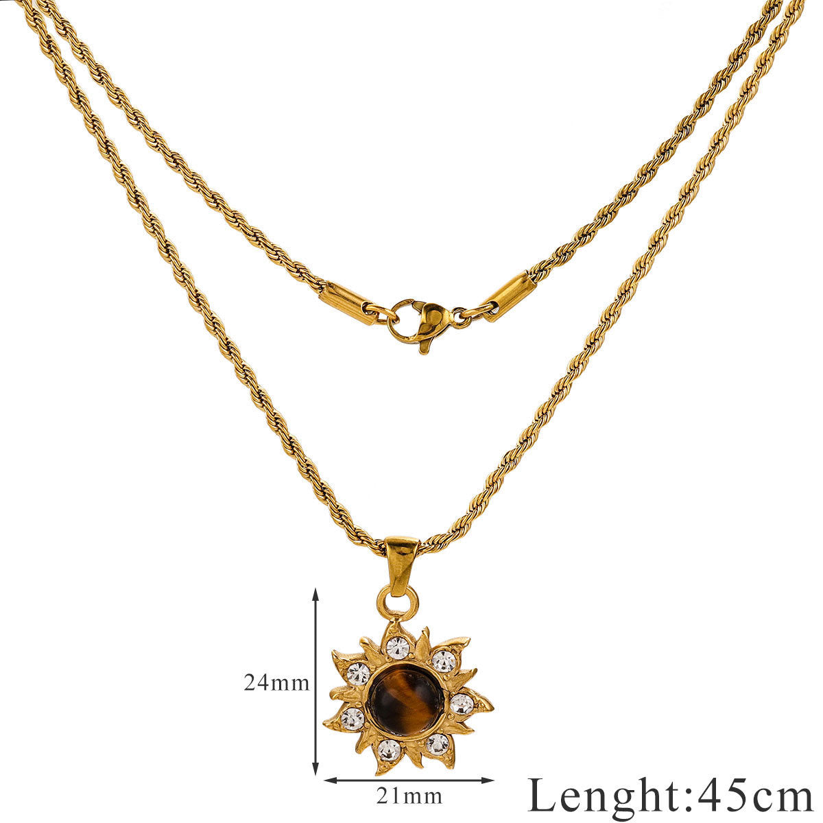 Collier - Tournesol pailletté