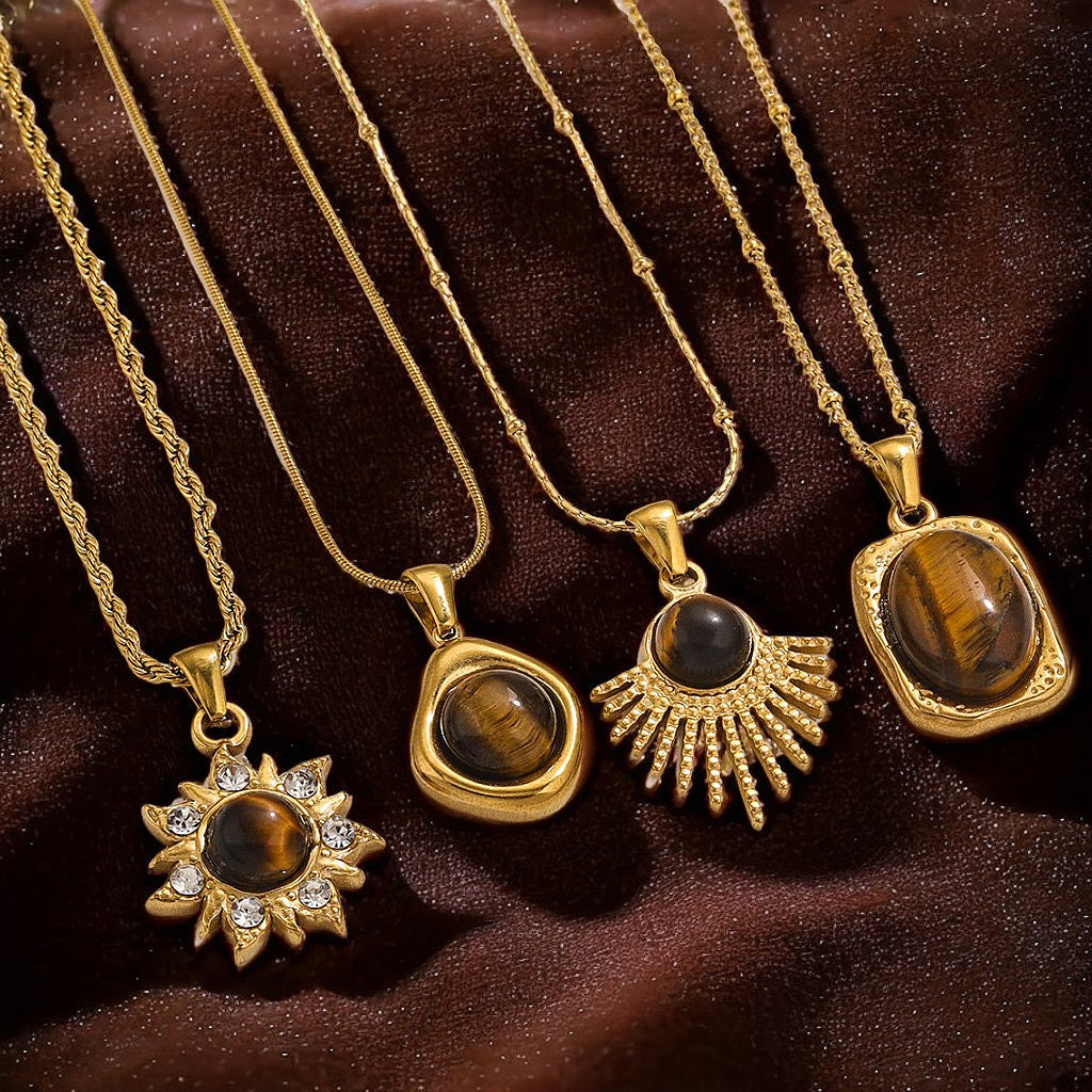Collier - Tournesol pailletté