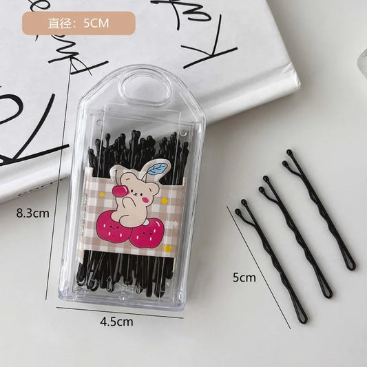 Epingle à cheveux - 30 barrettes noires