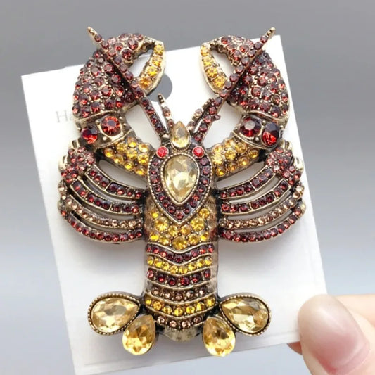 Broche - Homard jaune