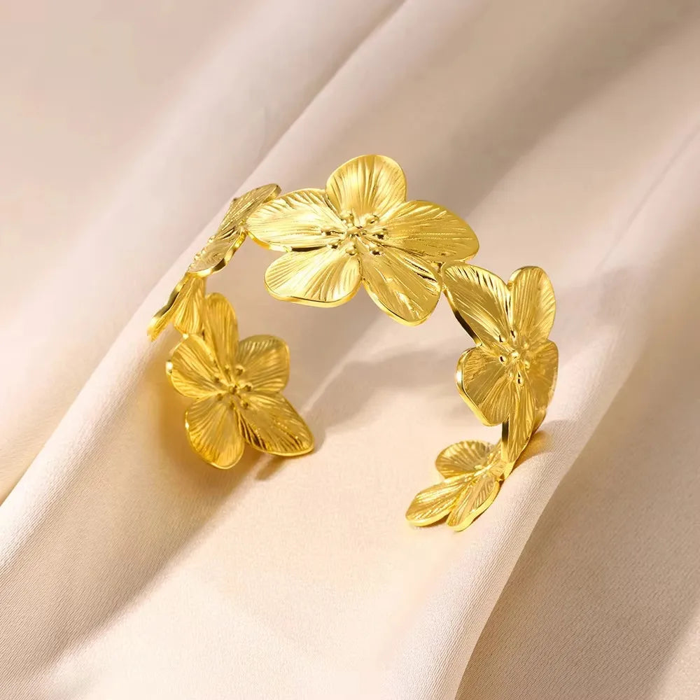 Bracelet - Fleur dorée