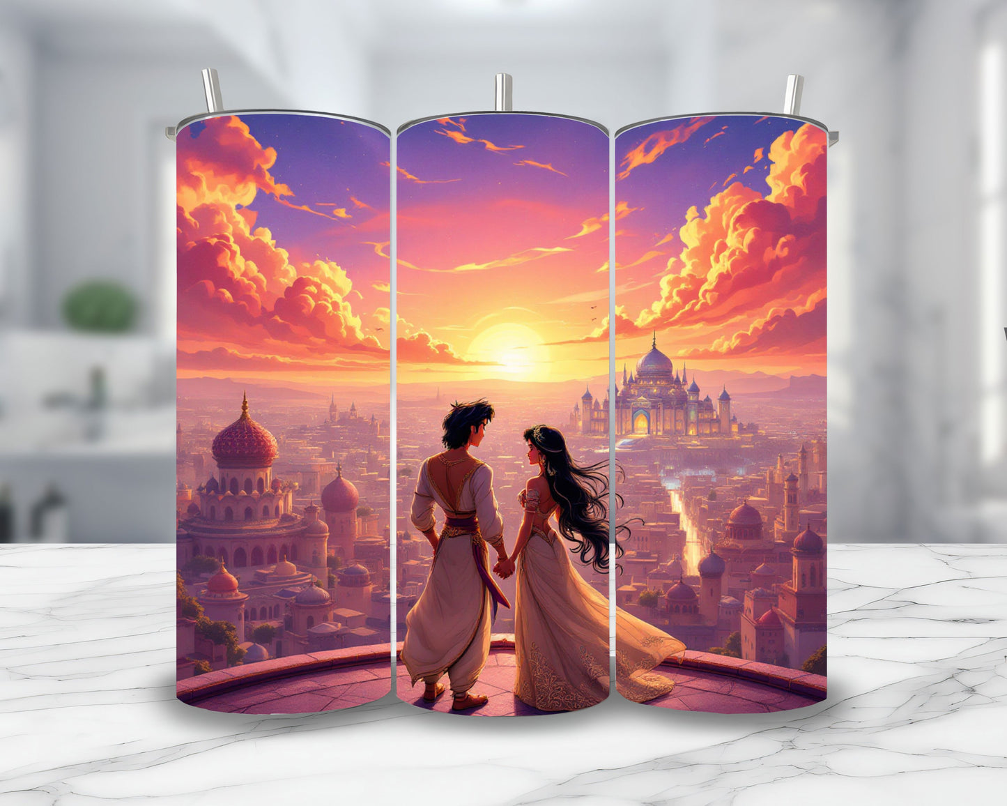 Aladdin - Thermos en acier inoxydable 600ml | Féerique Thermos inoxydable Disney Shop | Anylem Beauty 