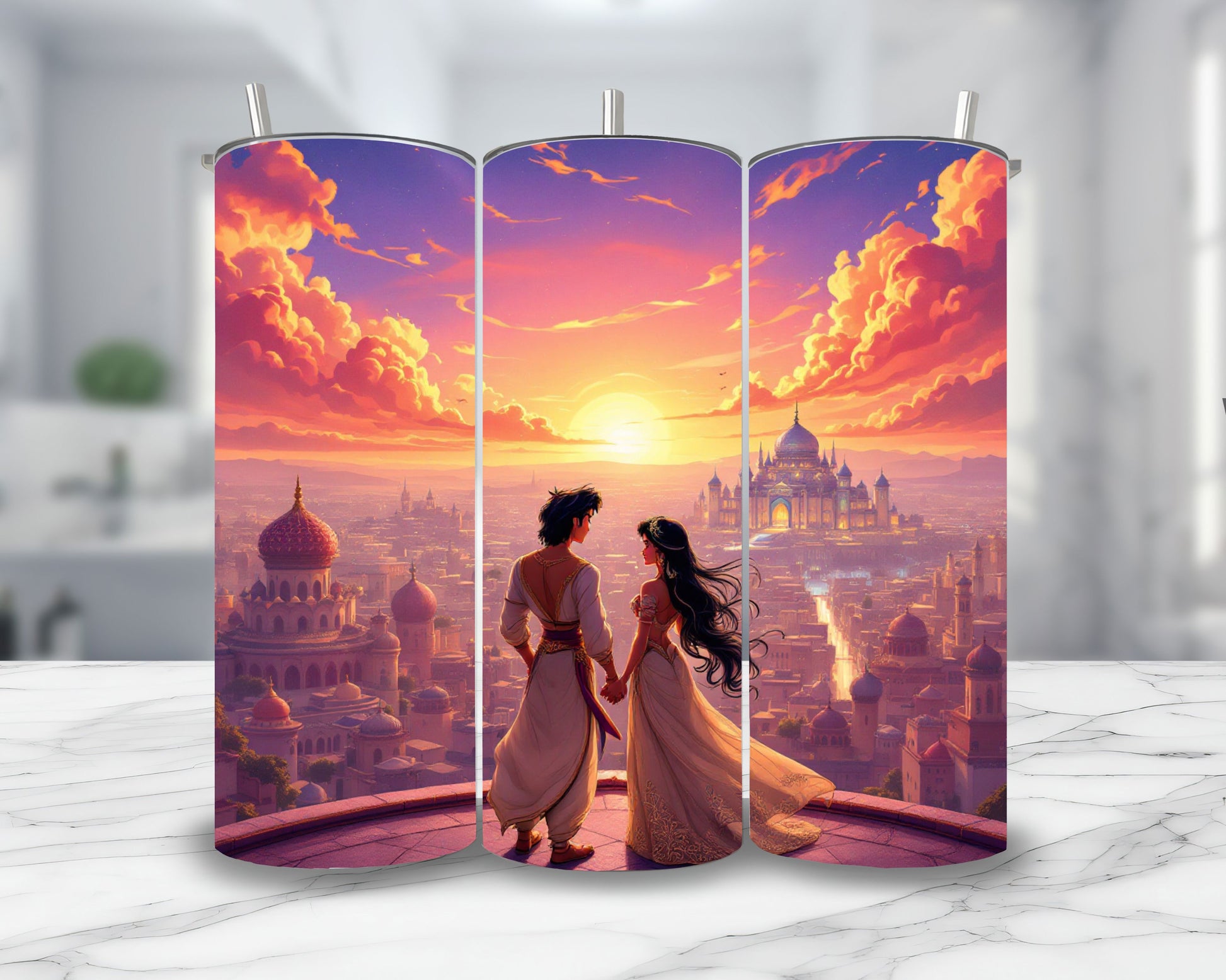 Aladdin - Thermos en acier inoxydable 600ml | Féerique Thermos inoxydable Disney Shop | Anylem Beauty 