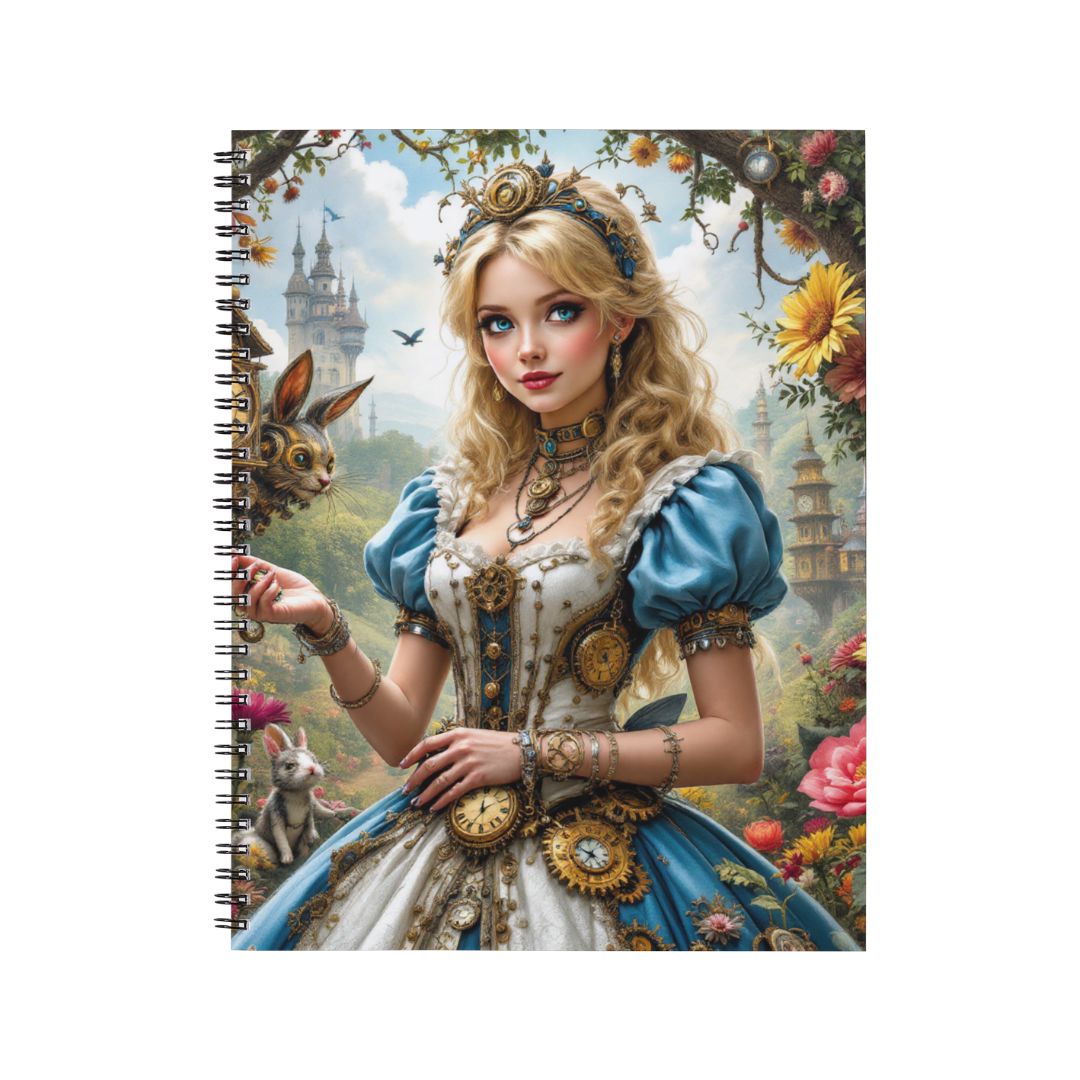 Alice - Carnet spirale A5 | Steampunk Carnets et bloc-notes Disney Shop | Anylem Beauty 