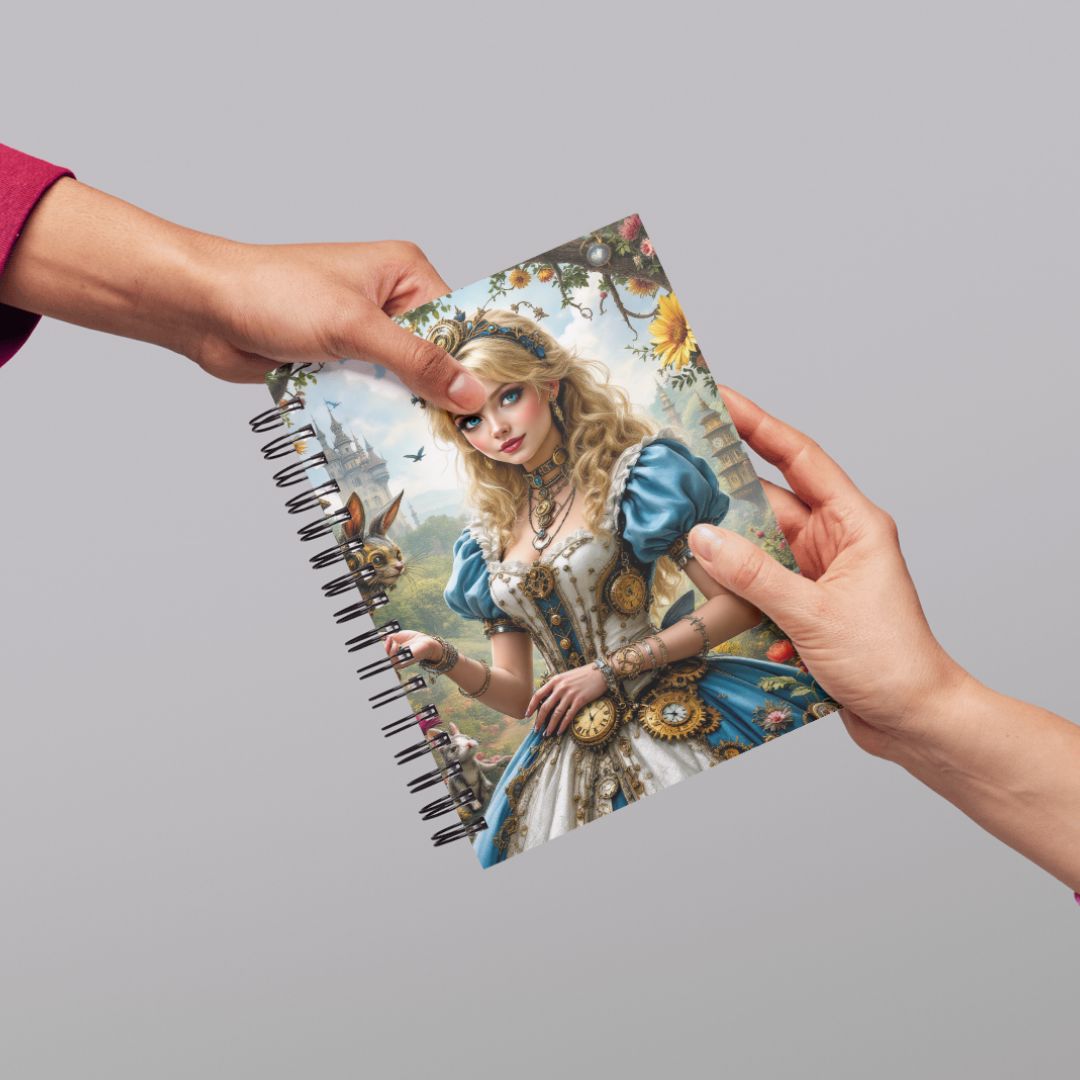 Alice - Carnet spirale A5 | Steampunk Carnets et bloc-notes Disney Shop | Anylem Beauty 