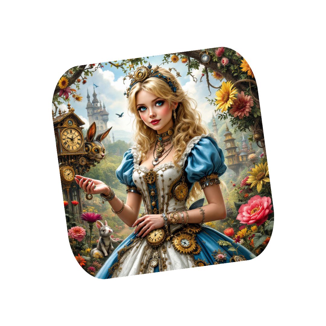 Alice - Dessous de verre | Steampunk Dessous de verres Disney Shop | Anylem Beauty 