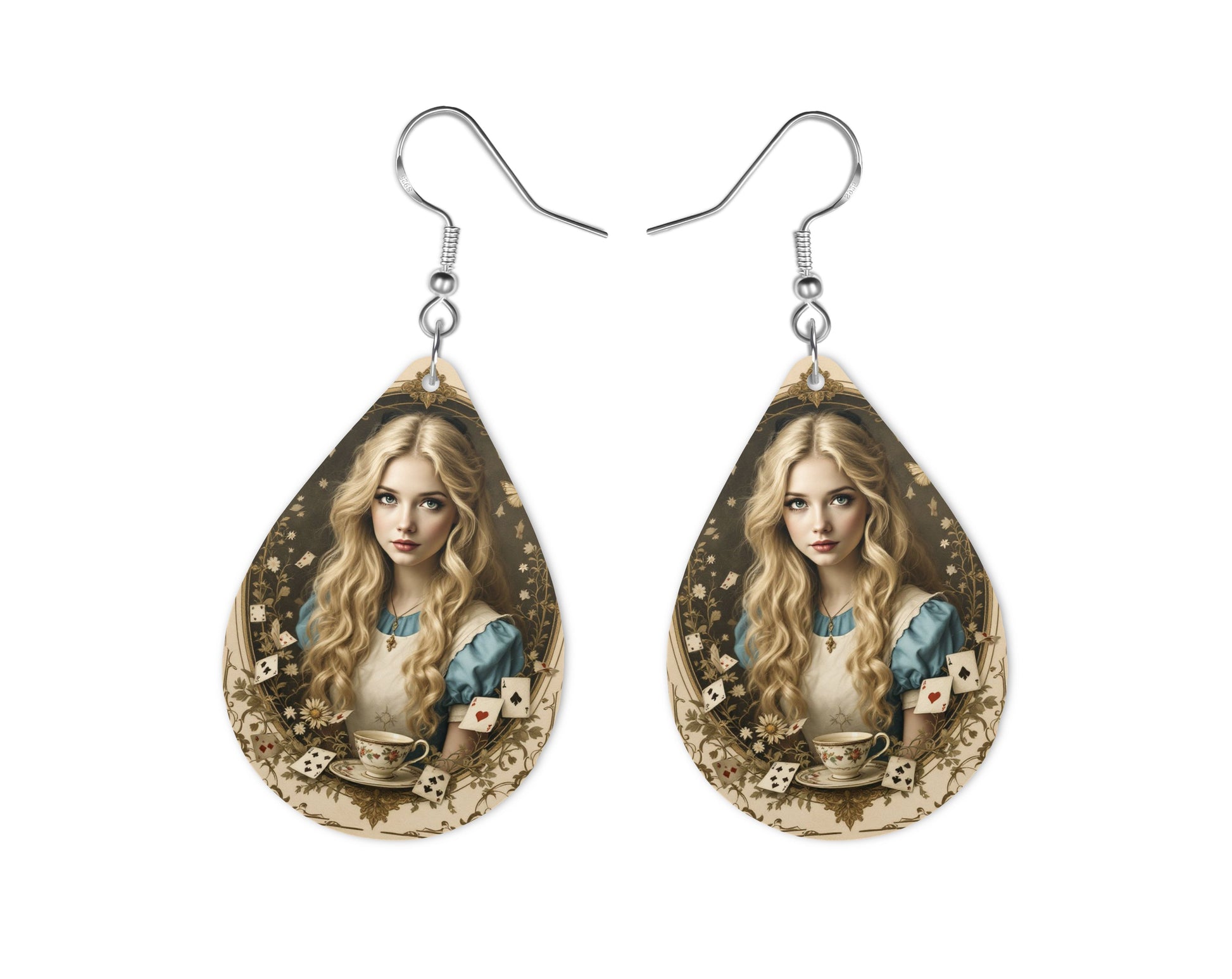Alice - Personnalisation | Vintage Personnalisation Disney Shop | Anylem Beauty Boucle d’oreilles 