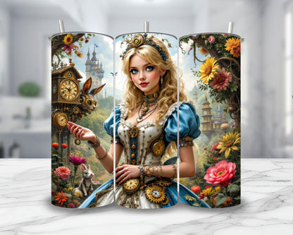 Alice - Thermos en acier inoxydable 600ml | Steampunk Thermos inoxydable Disney Shop | Anylem Beauty 