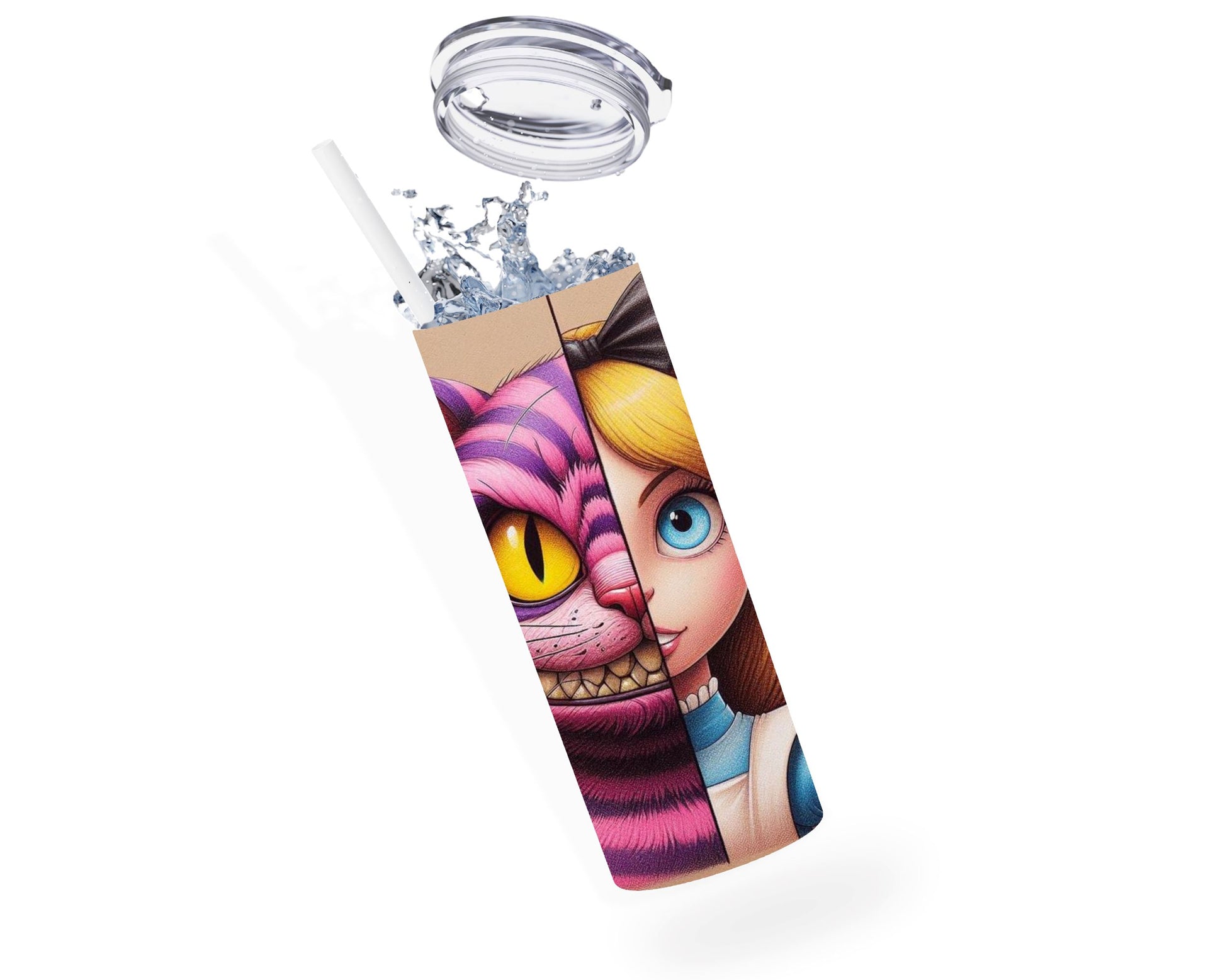 Alice x Cheschire - Thermos en acier inoxydable 600ml Thermos inoxydable Disney Shop | Anylem Beauty 