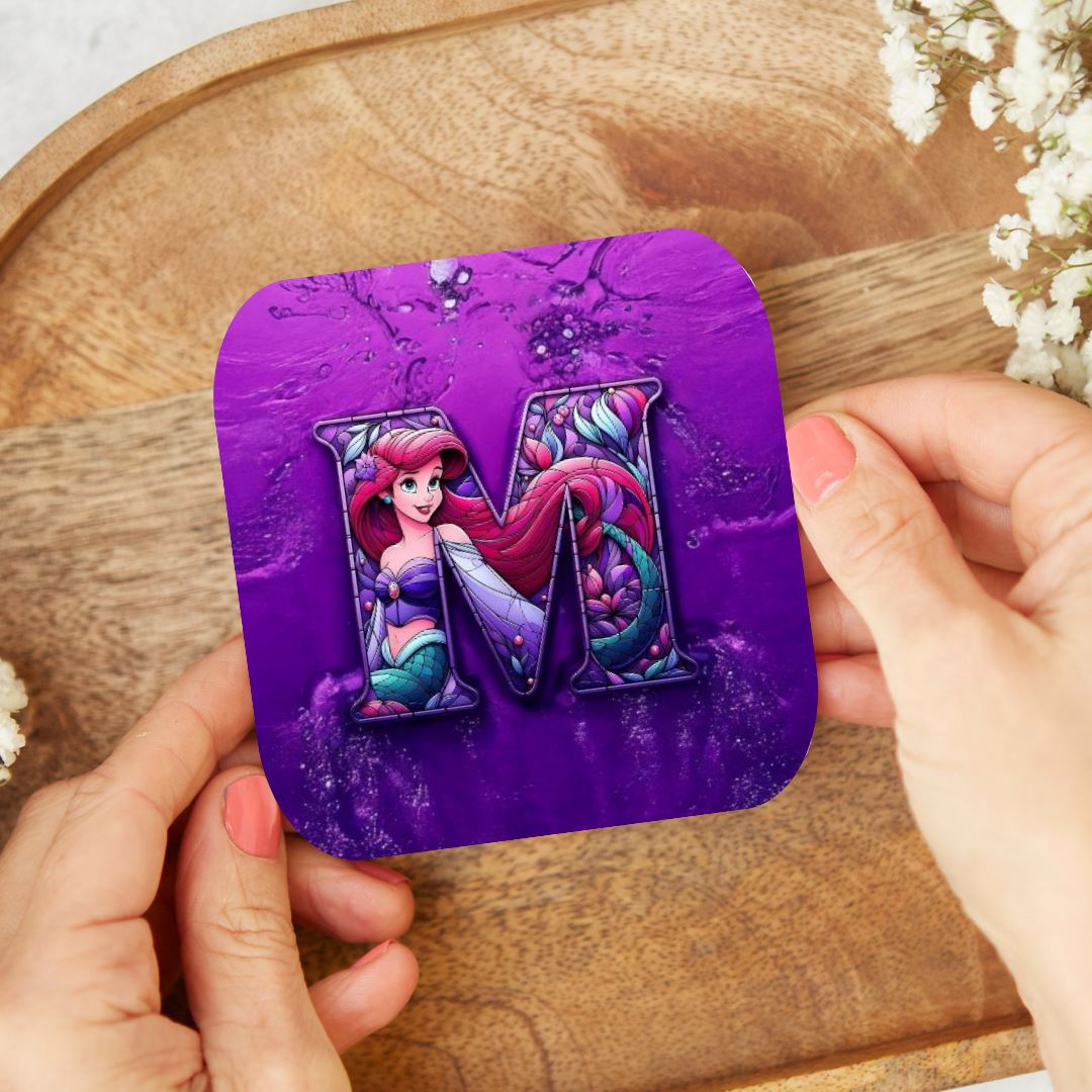 Ariel - Dessous de verre | Lettrage Dessous de verres Disney Shop | Anylem Beauty M 